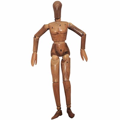 Lot 417 - Two Articulated Wood Artist's Model Figures...