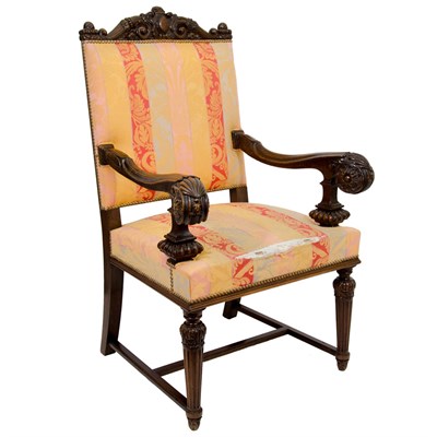 Lot 492 - Late Italian Neoclassical Style Walnut...