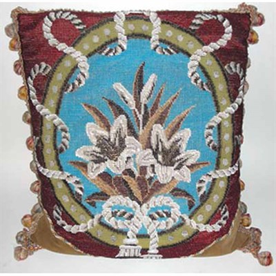 Lot 672 - Two English Beadwork Pillows 19th Century