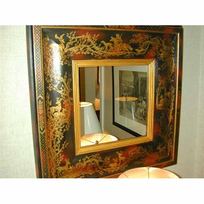 Lot 465 - Pair of Chinoiserie Decorated Mirrors John Yan,...
