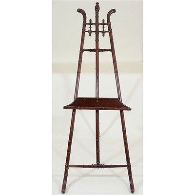 Lot 164 - English Faux Bamboo Beechwood Easel Height 60...