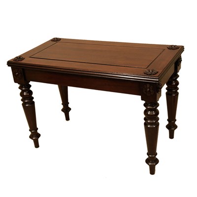 Lot 77 - George III Style Mahogany Bench The plank seat...