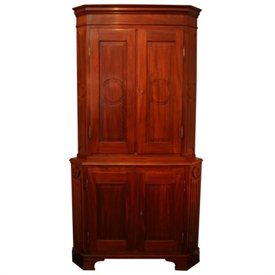 Lot 340 - Northern European Neoclassical Mahogany Corner...