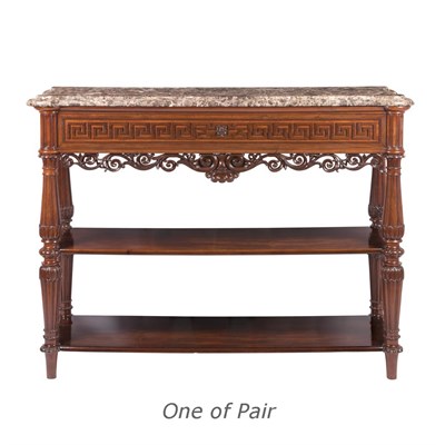 Lot 456 - Pair of Neoclassical Mahogany Hall Tables Late...
