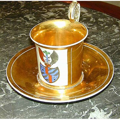 Lot 543 - Berlin Gilt and Painted Porcelain Cabinet Cup...