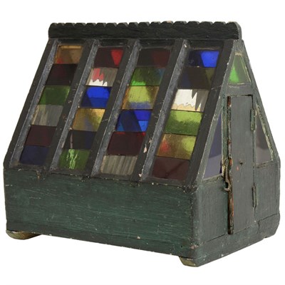 Lot 612 - English Folk Art Greenhouse Inset with...