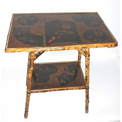 Lot 140 - Two Victorian Bamboo Side Tables Comprising...
