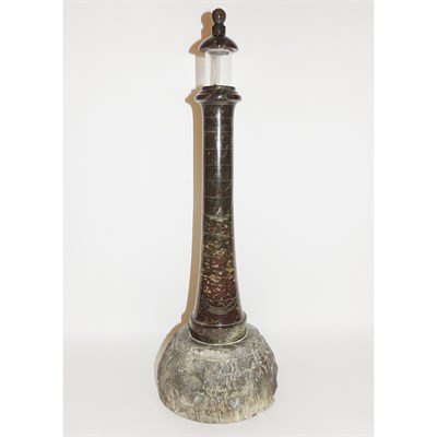 Lot 446 - Cornish Marble Lighthouse Late 19th/early 20th...