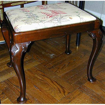 Lot 579 - Two George II Style Upholstered Mahogany...