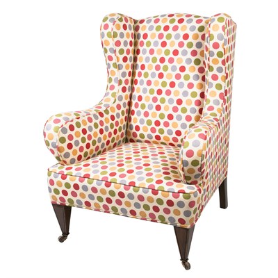Lot 353 - English Upholstered Wing Chair With an...