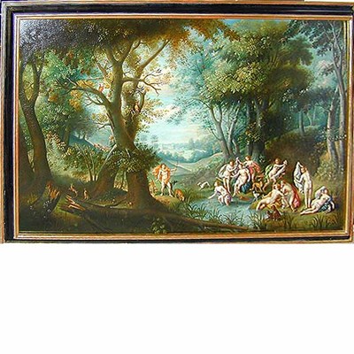 Lot 605 - Follower of Jan Brueghel 19th Century Diana...