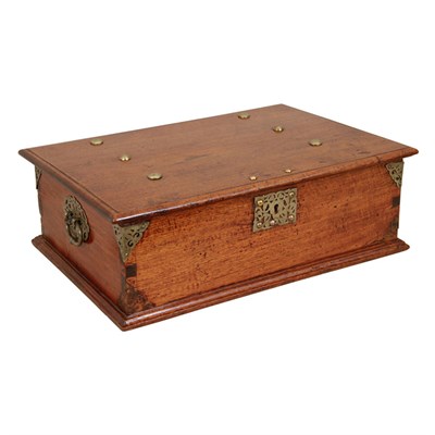 Lot 474 - Dutch Colonial Brass Bound Padouk Document Box...