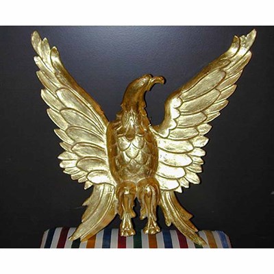 Lot 170 - Continental Gilt-Wood Figure of an Eagle...