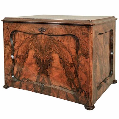 Lot 131 - English Walnut Enclosed Canterbury Late 19th...