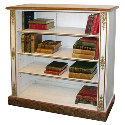 Lot 644 - Painted and Parcel Gilt Bookcase Attributed to...