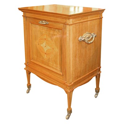 Lot 283 - Edwardian Satinwood and Walnut Side Cabinet...