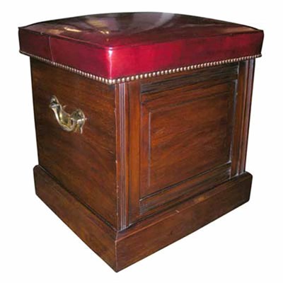 Lot 518 - English Mahogany Lift-Top Stool The...