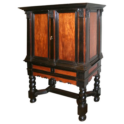 Lot 284 - Dutch Colonial Part Ebonized Teak Cabinet 19th...