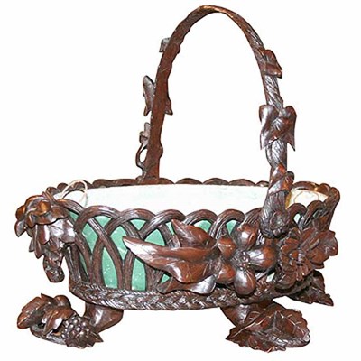 Lot 235 - Black Forest Carved Walnut Centerpiece Carved...