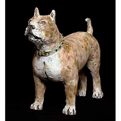Lot 631 - Glazed Pottery Figure of a Terrier Kerry...