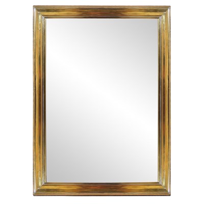Lot 633 - French Brass Mirror Height 52 inches, width 39...
