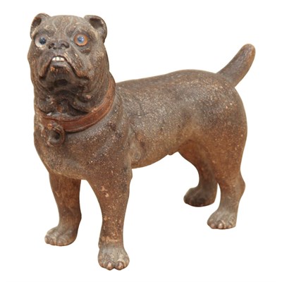 Lot 433 - French Terra Cotta Figure of a Pug Length 8...