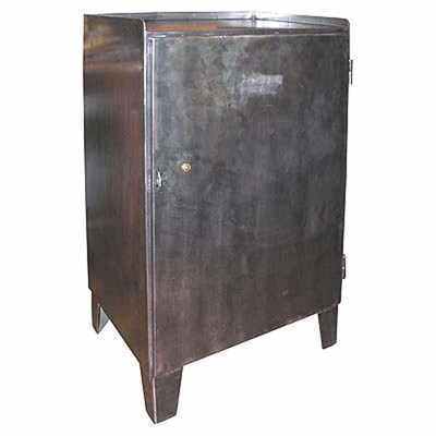 Lot 210 - Continental Patinated-Metal Side Cabinet With...