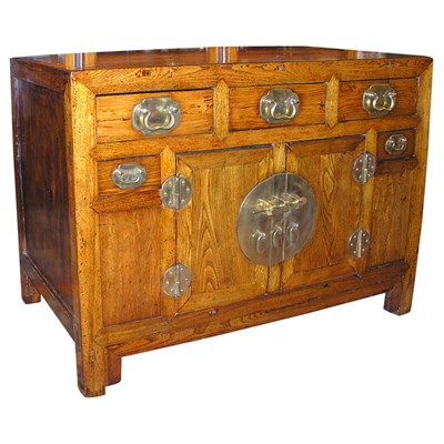 Lot 466 - Chinese Elmwood Side Cabinet 19th/20th Century...