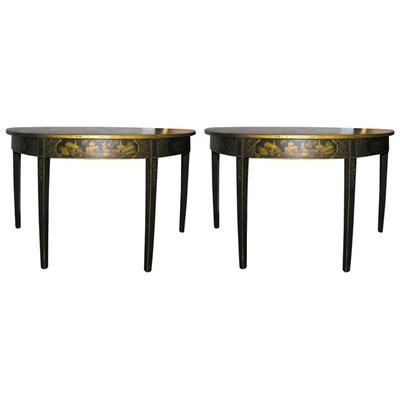 Lot 522 - Pair of George III Style Chinoiserie Decorated...