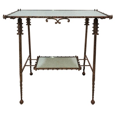 Lot 75 - Art Deco Style Hammered and Wrought Iron and...
