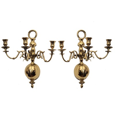Lot 208 - Pair of Flemish Baroque Style Brass...