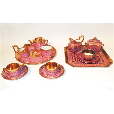 Lot 204 - Paris Porcelain Tete a Tete Comprising a...