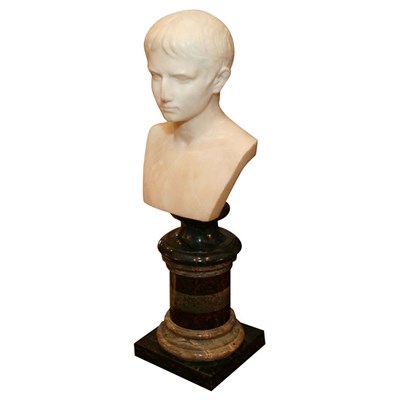 Lot 671 - Italian Marble Bust 19th Century Depicting a...