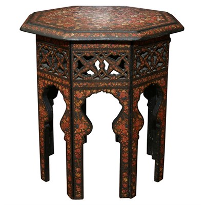 Lot 431 - Northern Indian Kashmiri Lacquered Occasional...