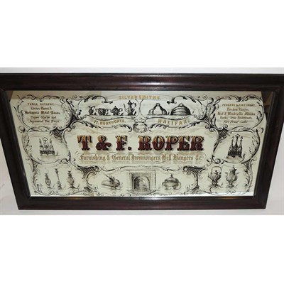 Lot 121 - English Reverse Painted Mirrored Trade Sign...
