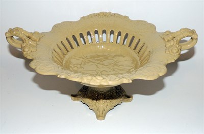 Lot 570 - English Drabware Reticulated Compote 19th...