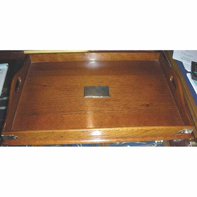 Lot 56 - Two English Oak Tea Trays Circa 1900 Length of...