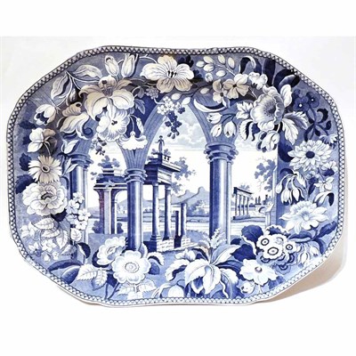 Lot 83 - Staffordshire Ironstone Platter John Rogers &...
