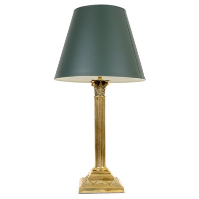 Lot 294 - English Corinthian Column Form Lamp 19th...