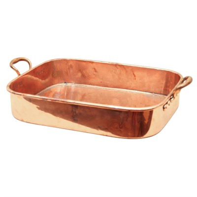 Lot 310 - French Copper Roasting Pan Length 27 1/2 inches.
