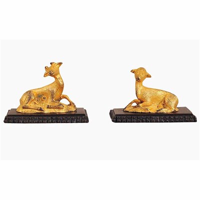 Lot 356 - Pair of Regency Gilt Bronze Deer on...