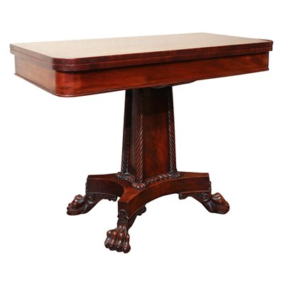 Lot 440 - William IV Mahogany Fold-Over Games Table...
