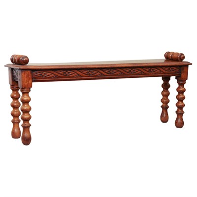 Lot 441 - English Oak Bench 19th Century The rectangular...