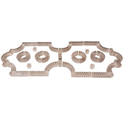 Lot 403 - Colorless Glass Surtout de Table Comprising...