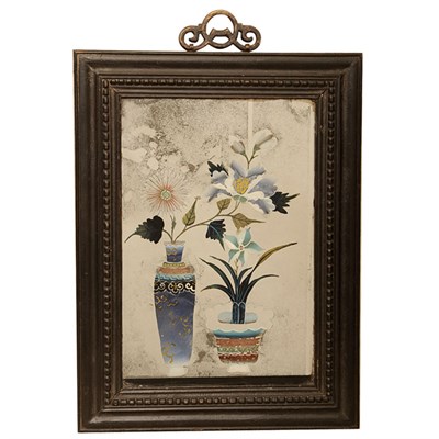 Lot 5 - Chinese Export Reverse Painting on Glass 19th...