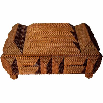 Lot 325 - Tramp Art Carved Wood Hinged Box Late 19th...