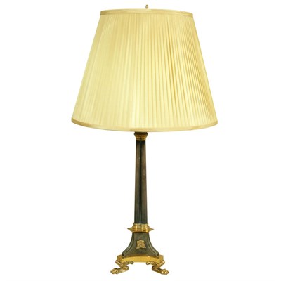 Lot 263 - William IV Gilt and Patinated-Bronze Lamp With...