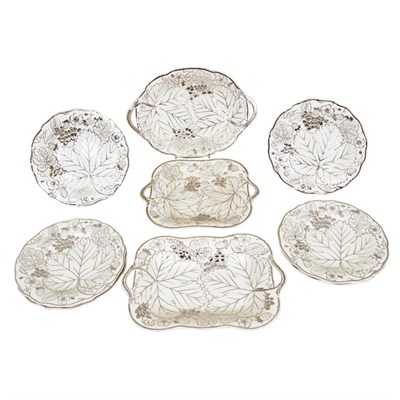 Lot 59 - Wedgwood Silver Lustre Decorated Partial Table...