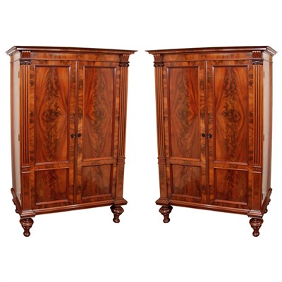 Lot 421 - Pair of Continental Neoclassical Mahogany...