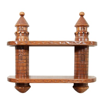 Lot 674 - English Gothic Revival Walnut Two-Tier Shelf...